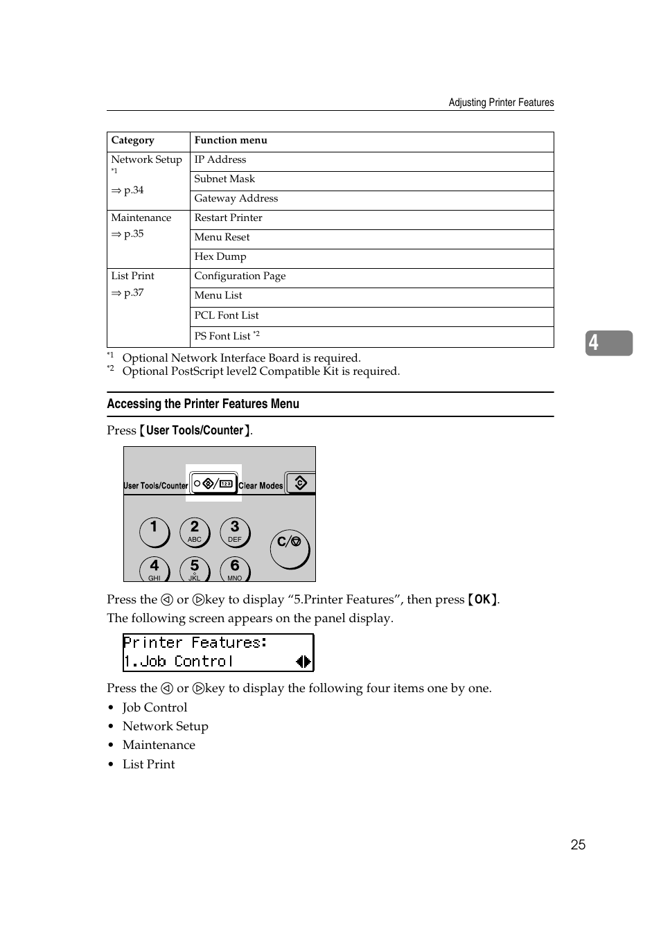 Accessing the printer features menu | Dixon Aficio 1515 User Manual | Page 1148 / 1171