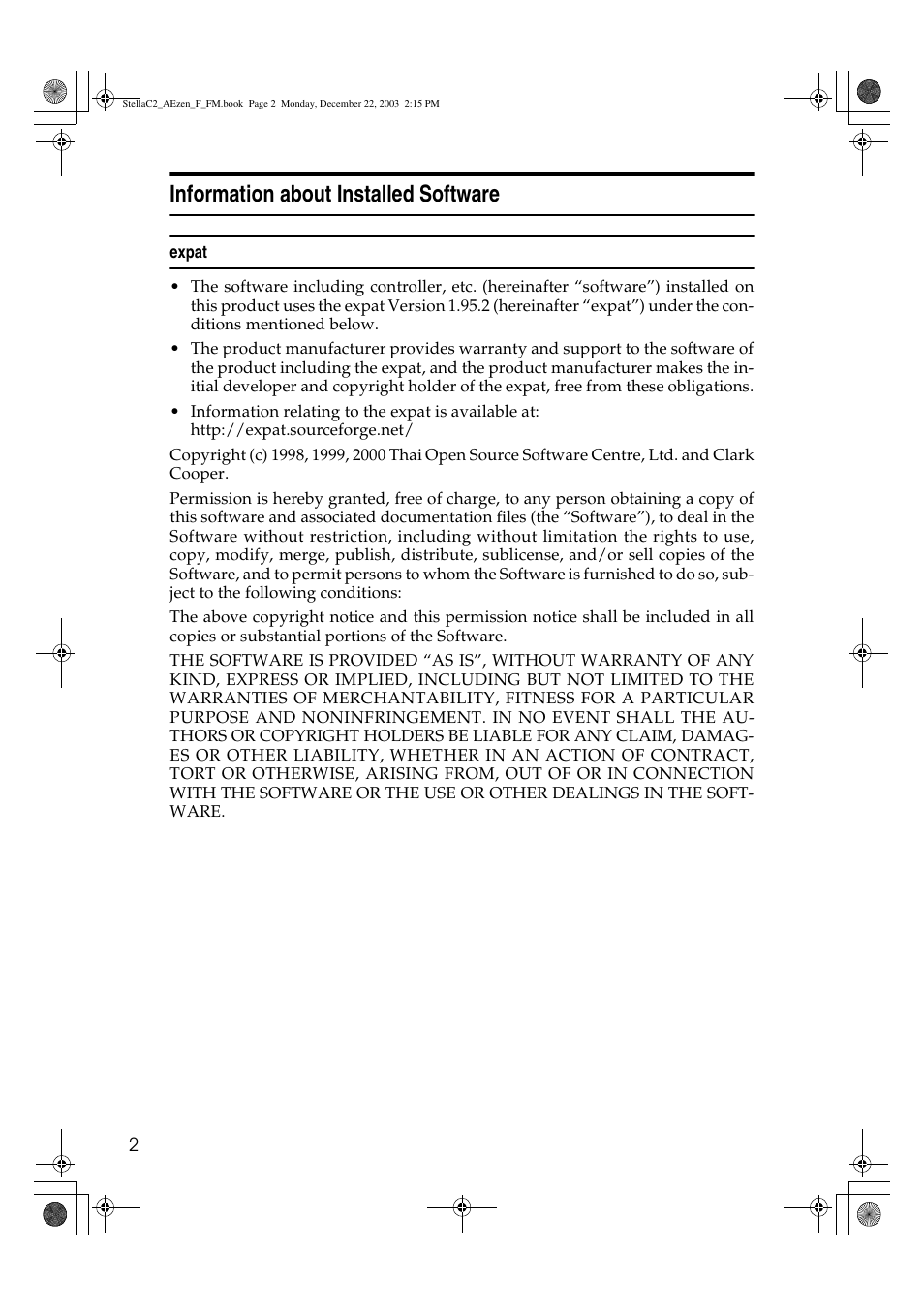 Information about installed software | Dixon Aficio 1515 User Manual | Page 12 / 1171