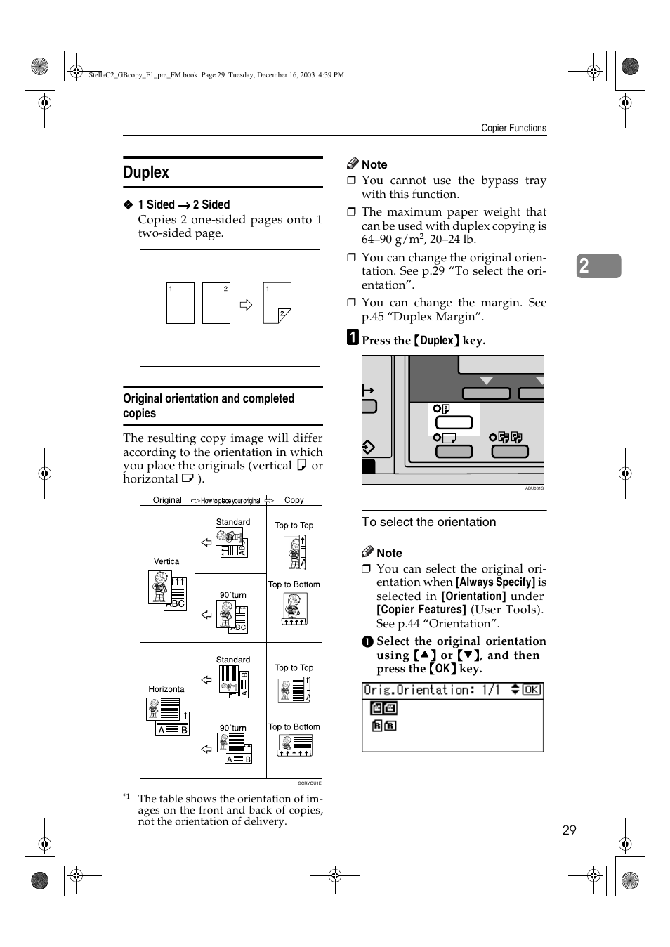 Duplex | Dixon Aficio 1515 User Manual | Page 147 / 1171