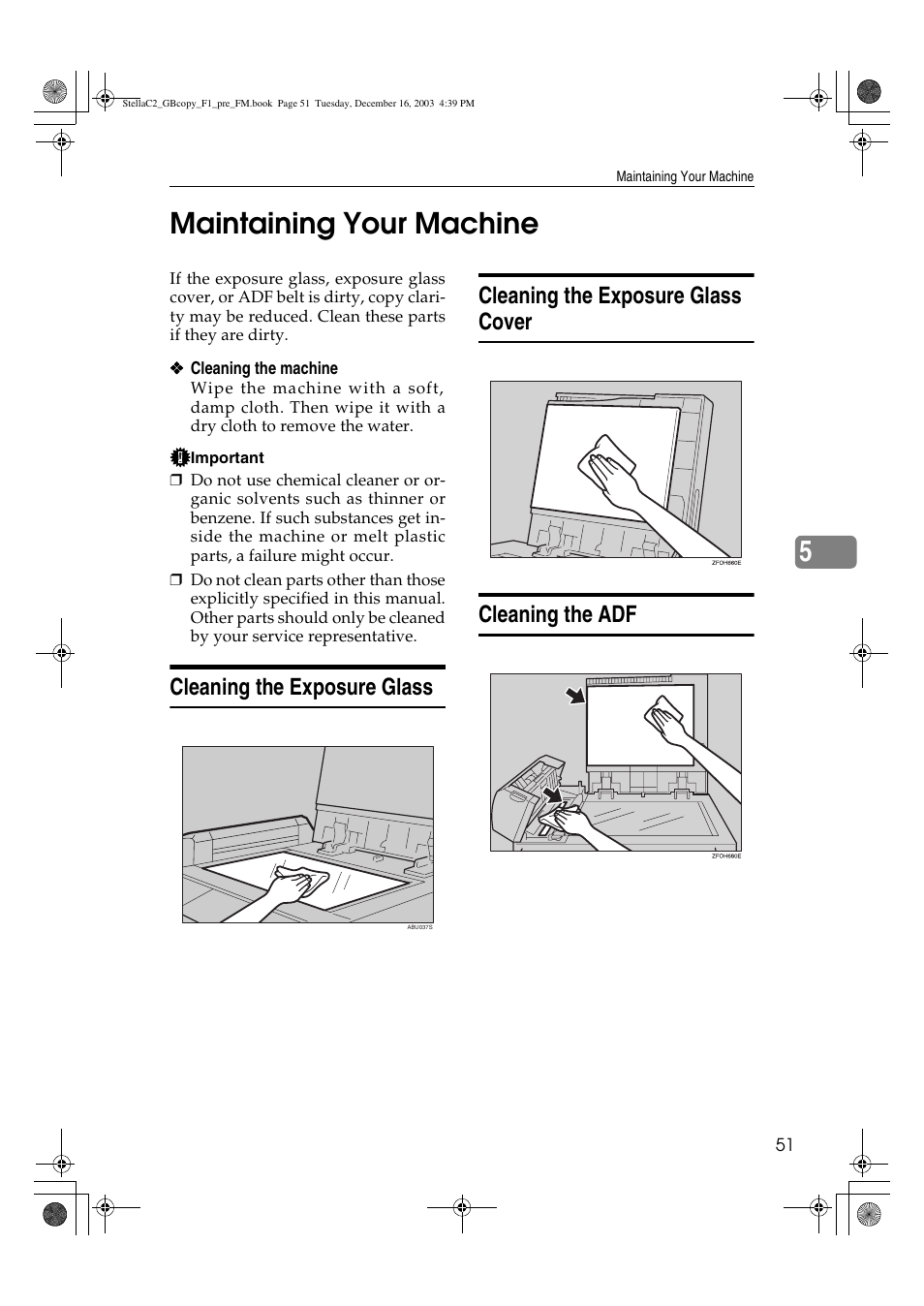 Maintaining your machine, 5maintaining your machine | Dixon Aficio 1515 User Manual | Page 169 / 1171
