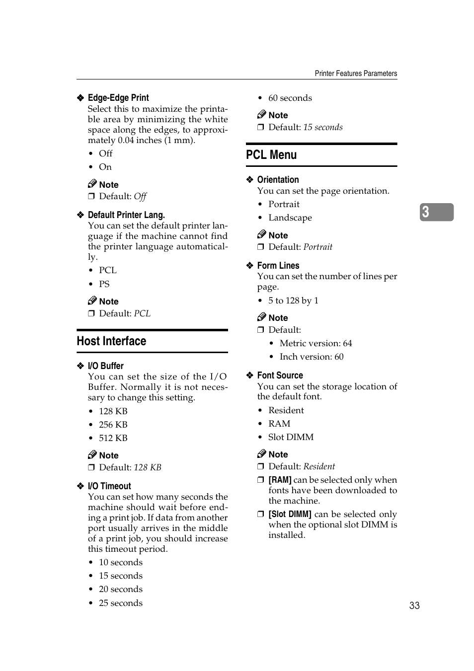 Host interface, Pcl menu | Dixon Aficio 1515 User Manual | Page 271 / 1171