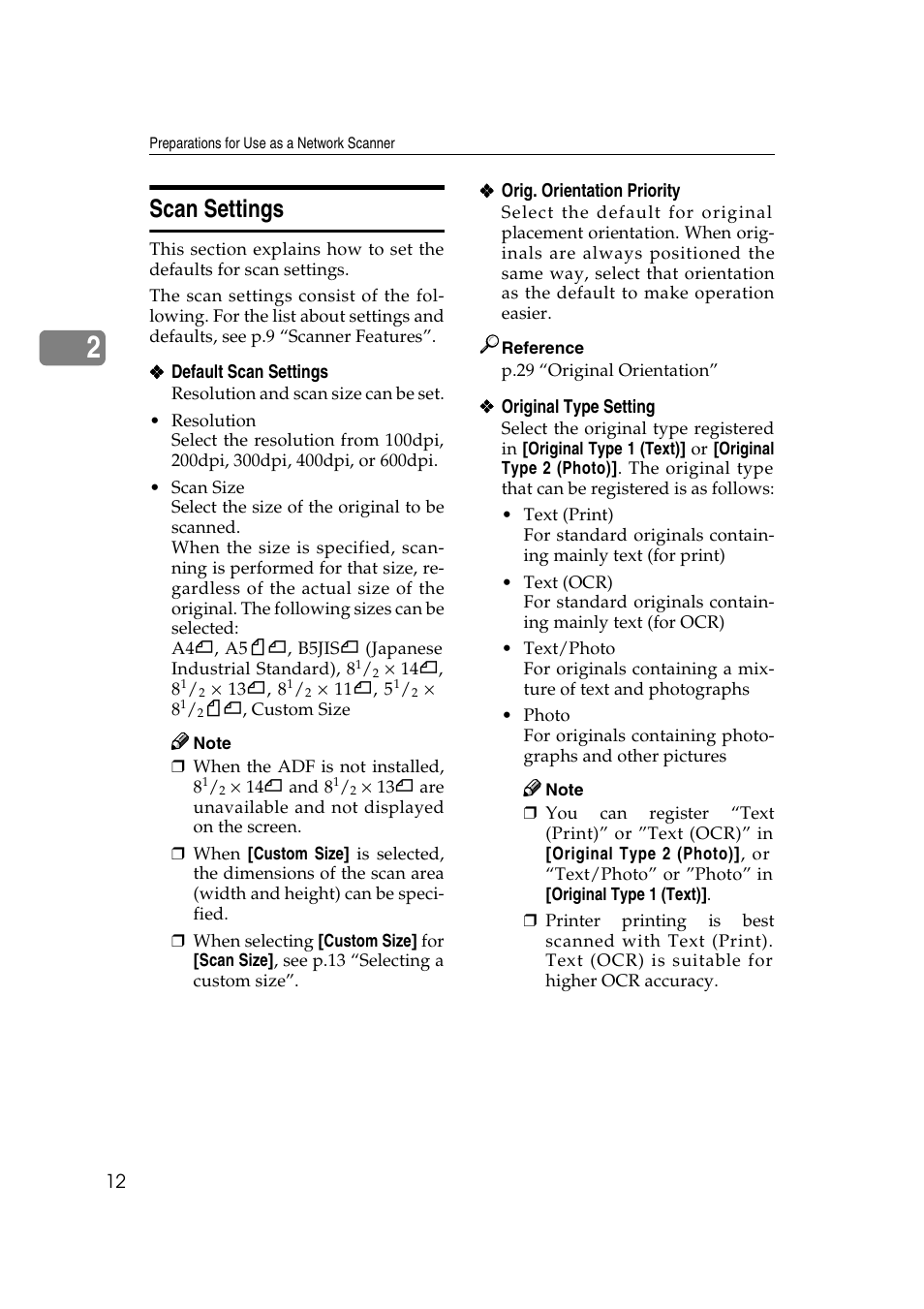 Scan settings | Dixon Aficio 1515 User Manual | Page 302 / 1171