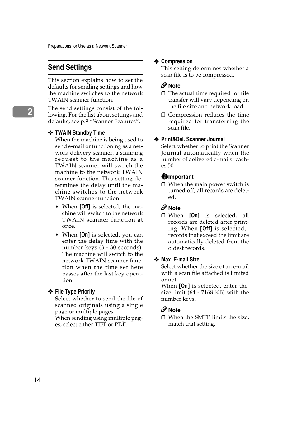 Send settings | Dixon Aficio 1515 User Manual | Page 304 / 1171
