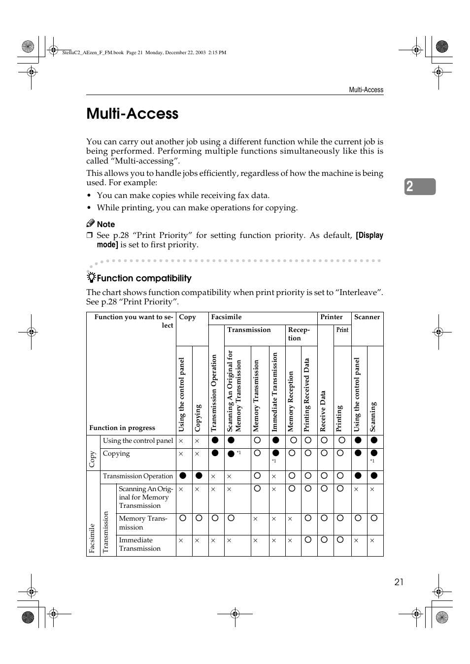 Multi-access, 2multi-access | Dixon Aficio 1515 User Manual | Page 31 / 1171