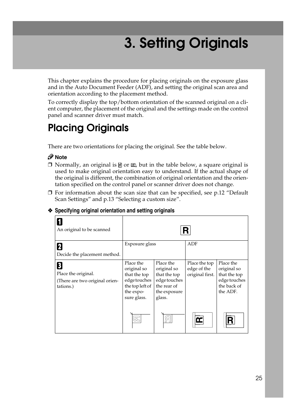  setting originals, Placing originals, Setting originals | Dixon Aficio 1515 User Manual | Page 315 / 1171