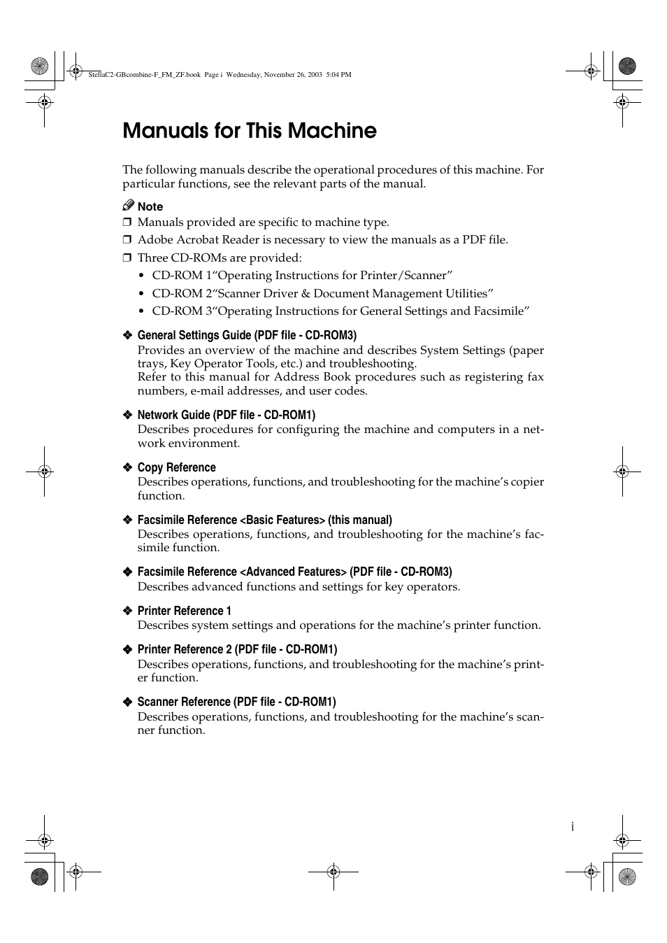 Manuals for this machine | Dixon Aficio 1515 User Manual | Page 369 / 1171