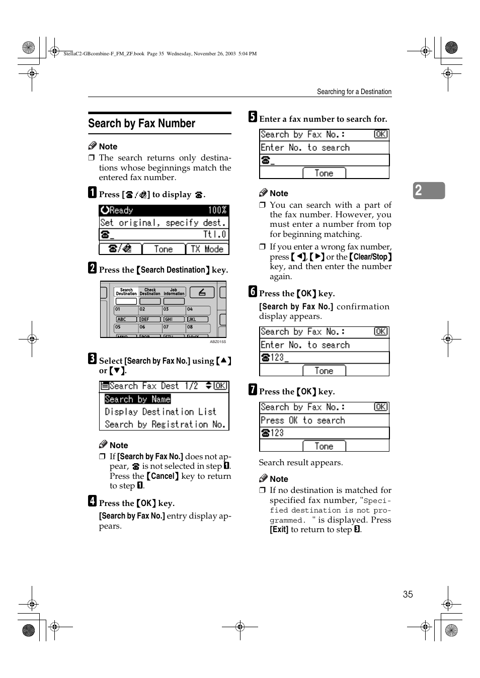 Search by fax number | Dixon Aficio 1515 User Manual | Page 407 / 1171