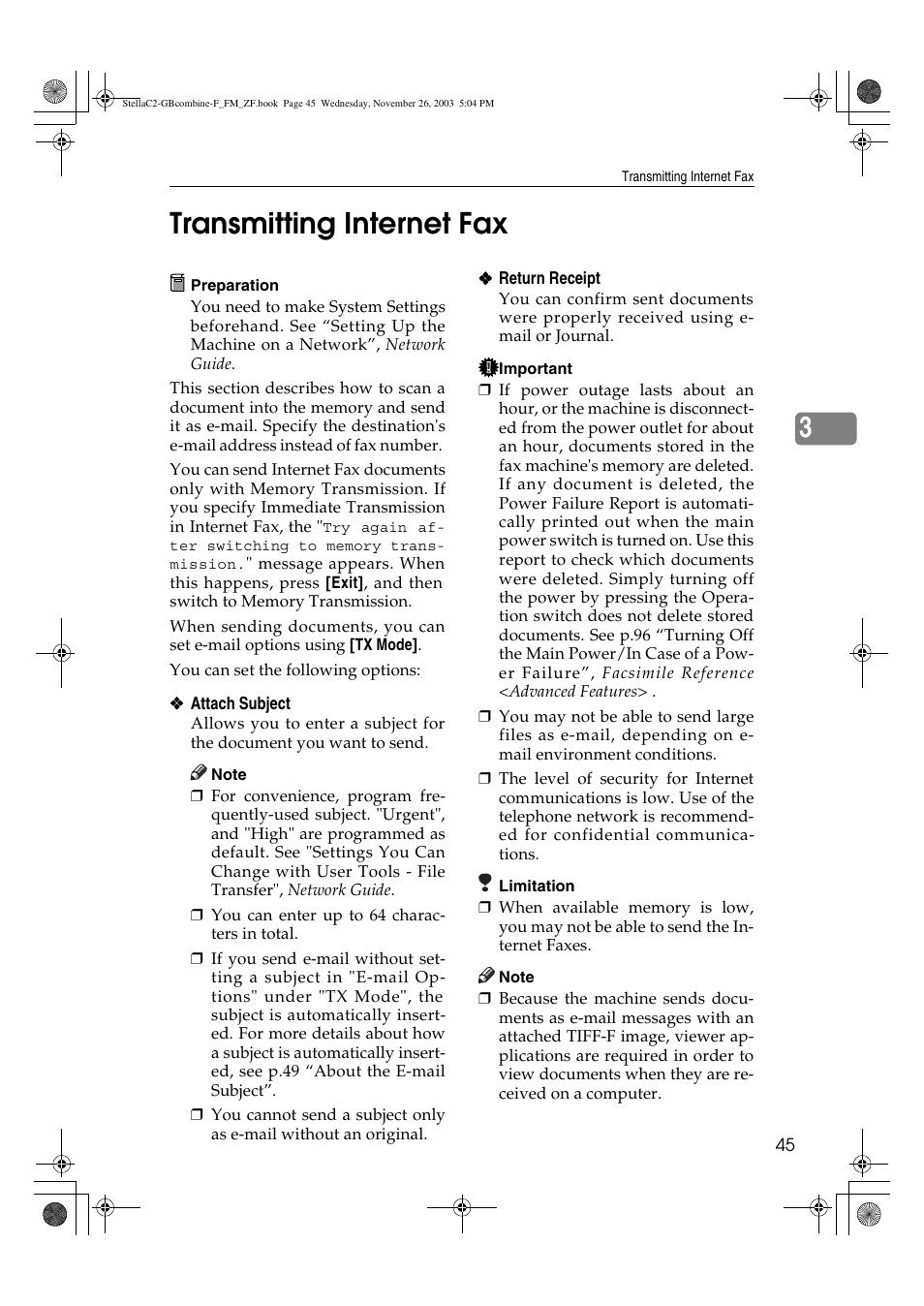 Transmitting internet fax, 3transmitting internet fax | Dixon Aficio 1515 User Manual | Page 417 / 1171