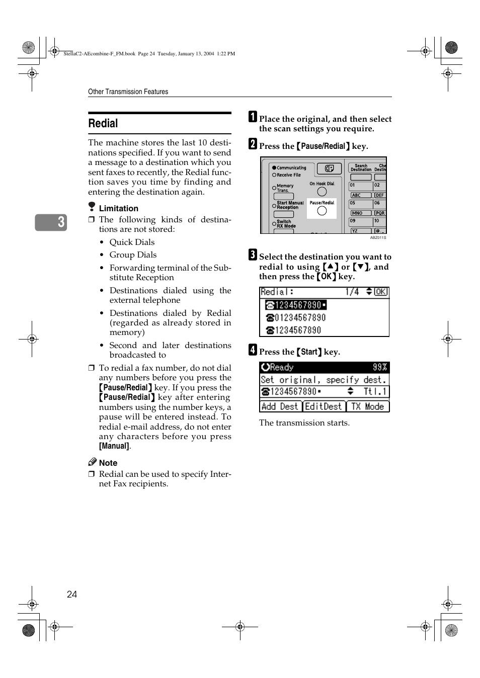 Redial | Dixon Aficio 1515 User Manual | Page 478 / 1171