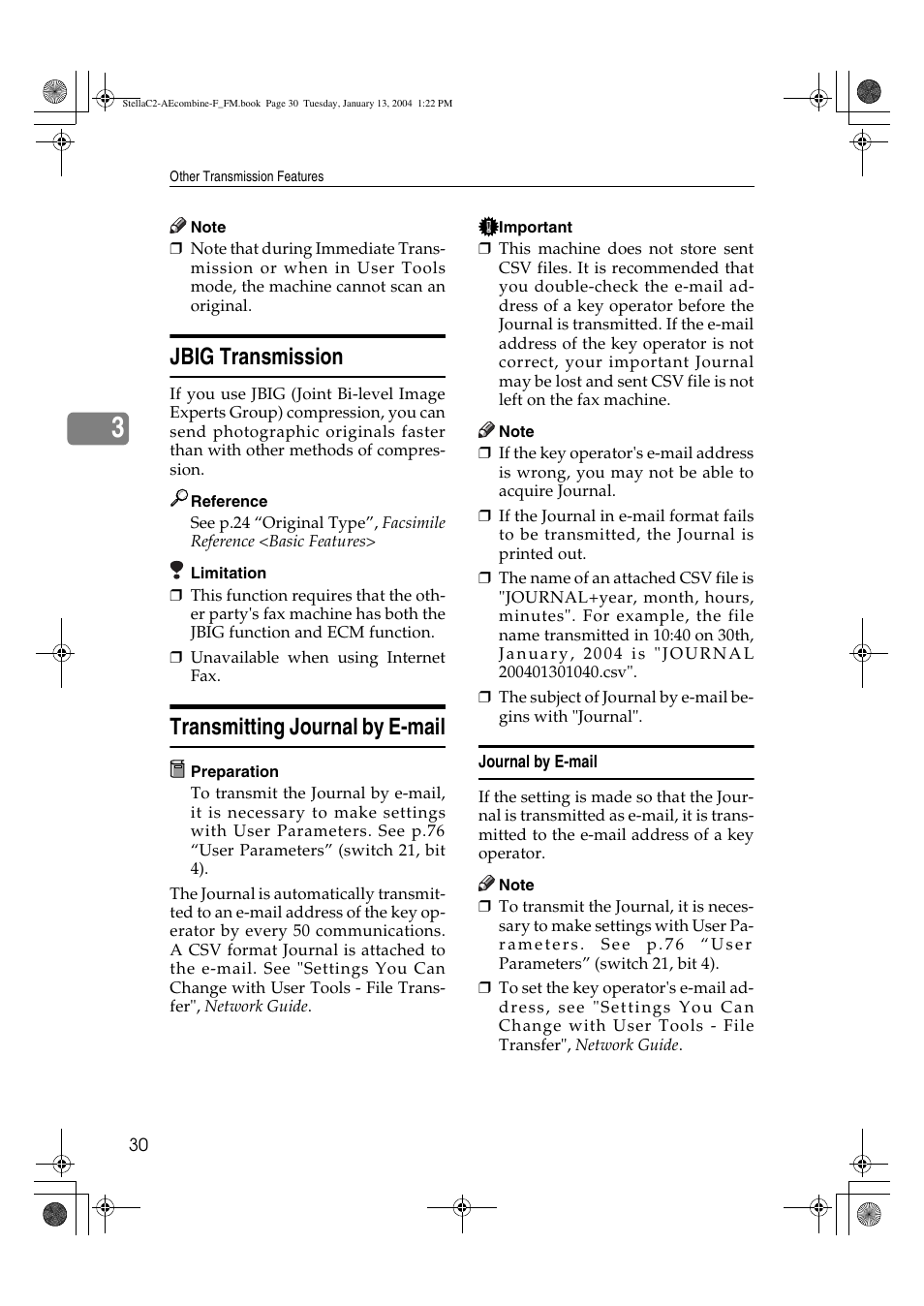 Jbig transmission, Transmitting journal by e-mail | Dixon Aficio 1515 User Manual | Page 484 / 1171