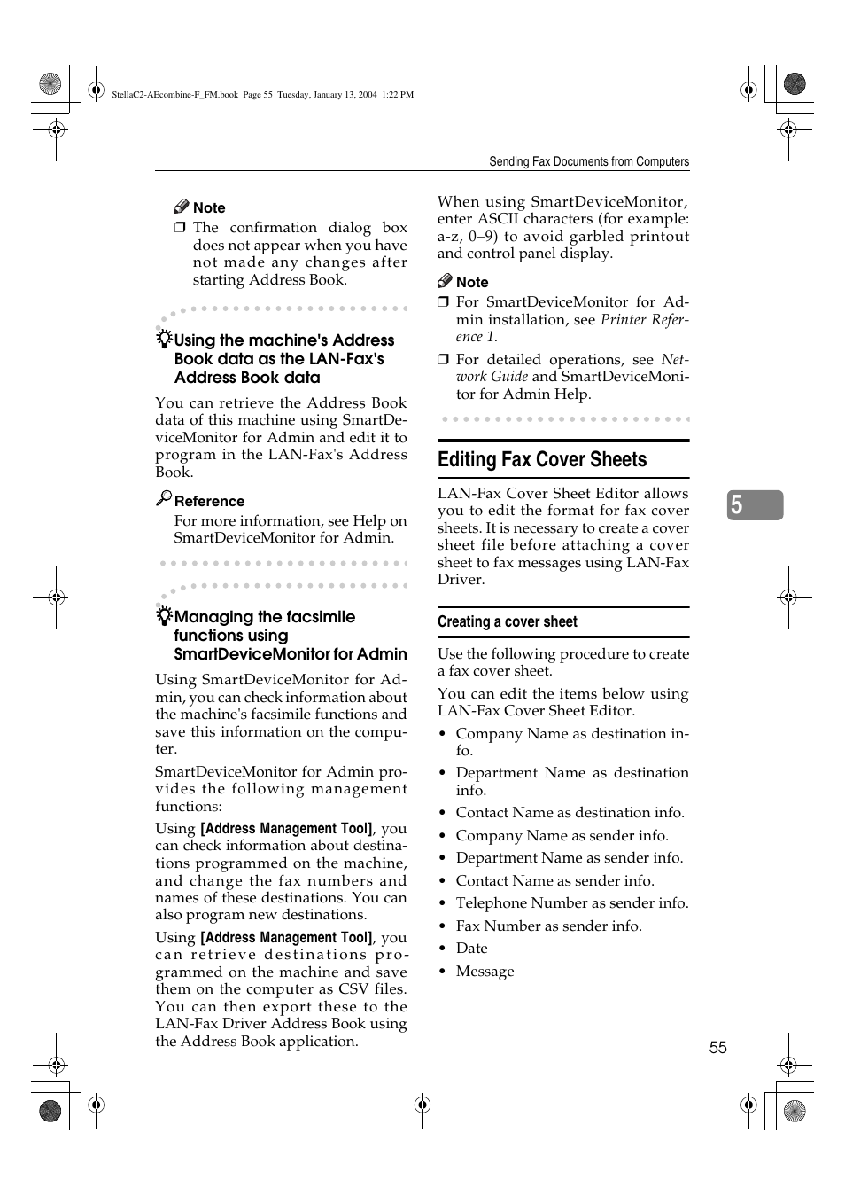 Editing fax cover sheets | Dixon Aficio 1515 User Manual | Page 509 / 1171