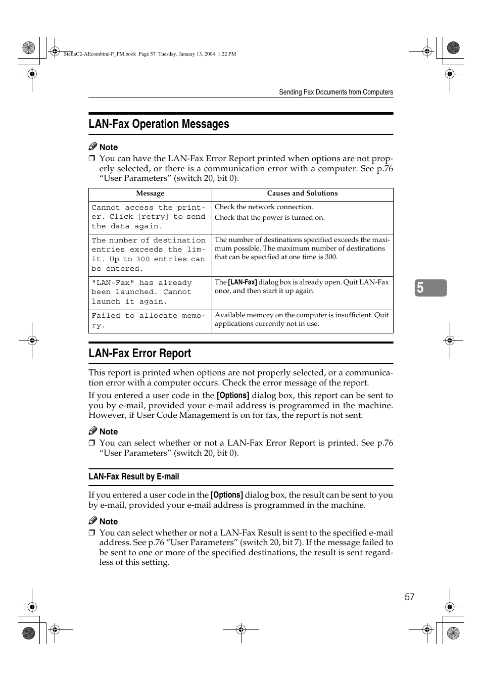 Lan-fax operation messages, Lan-fax error report | Dixon Aficio 1515 User Manual | Page 511 / 1171