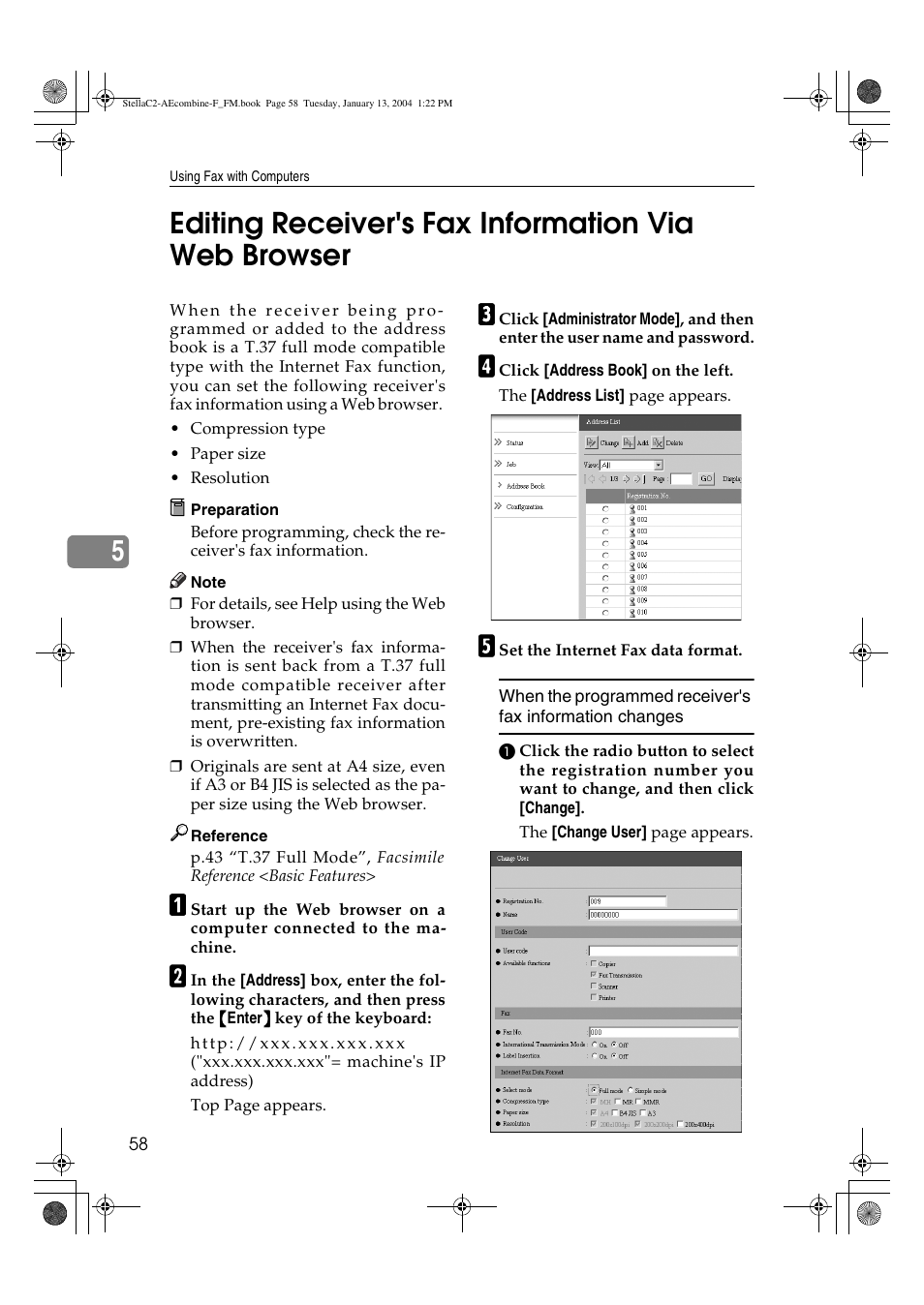 Editing receiver's fax information via web browser | Dixon Aficio 1515 User Manual | Page 512 / 1171