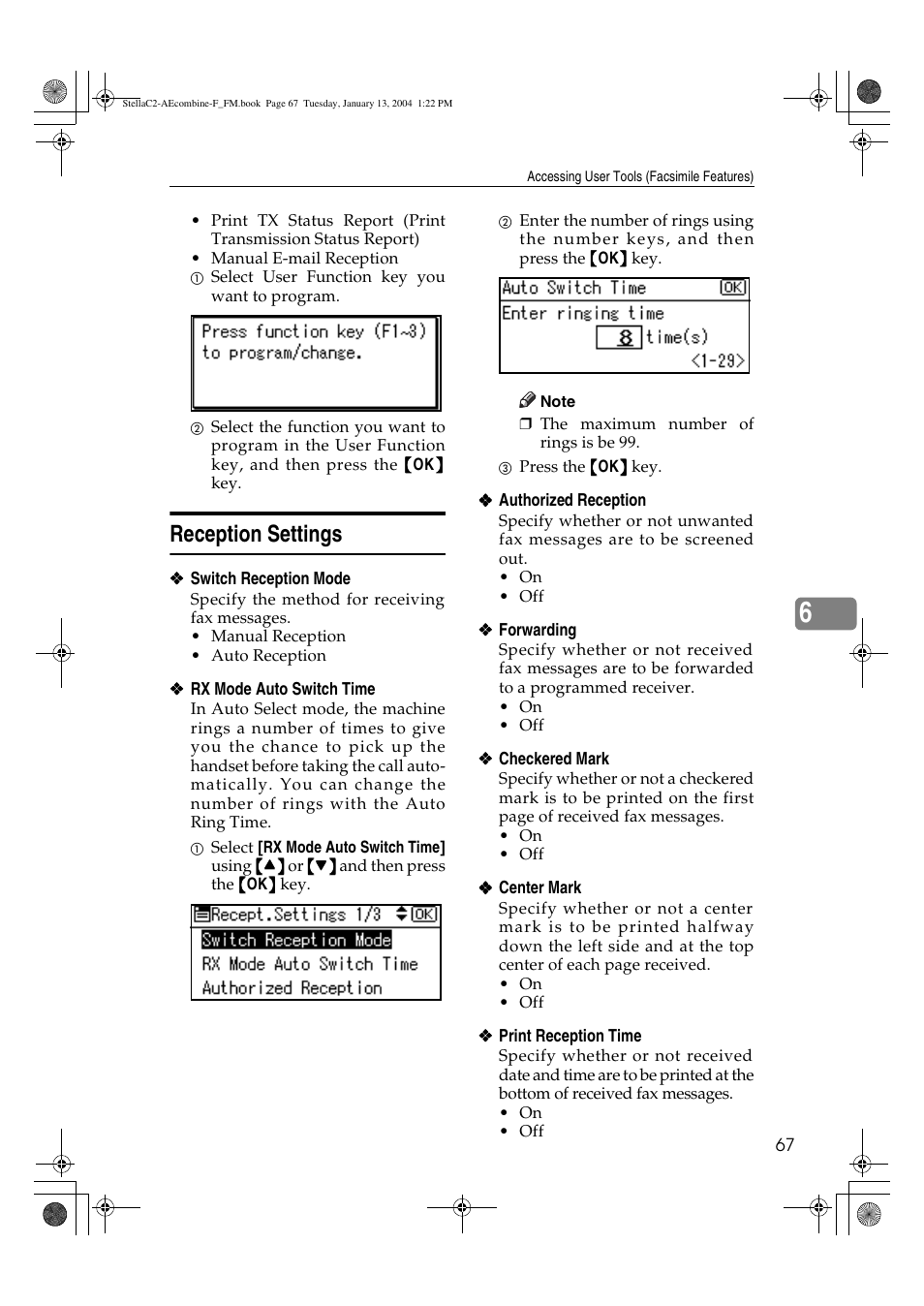 Reception settings | Dixon Aficio 1515 User Manual | Page 521 / 1171