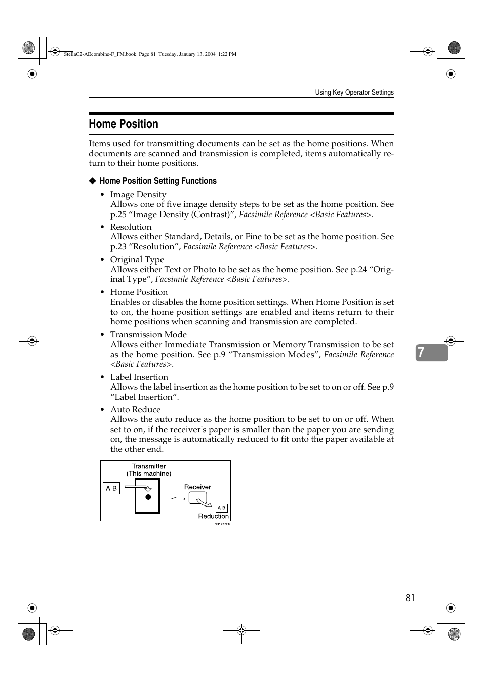 Home position | Dixon Aficio 1515 User Manual | Page 535 / 1171