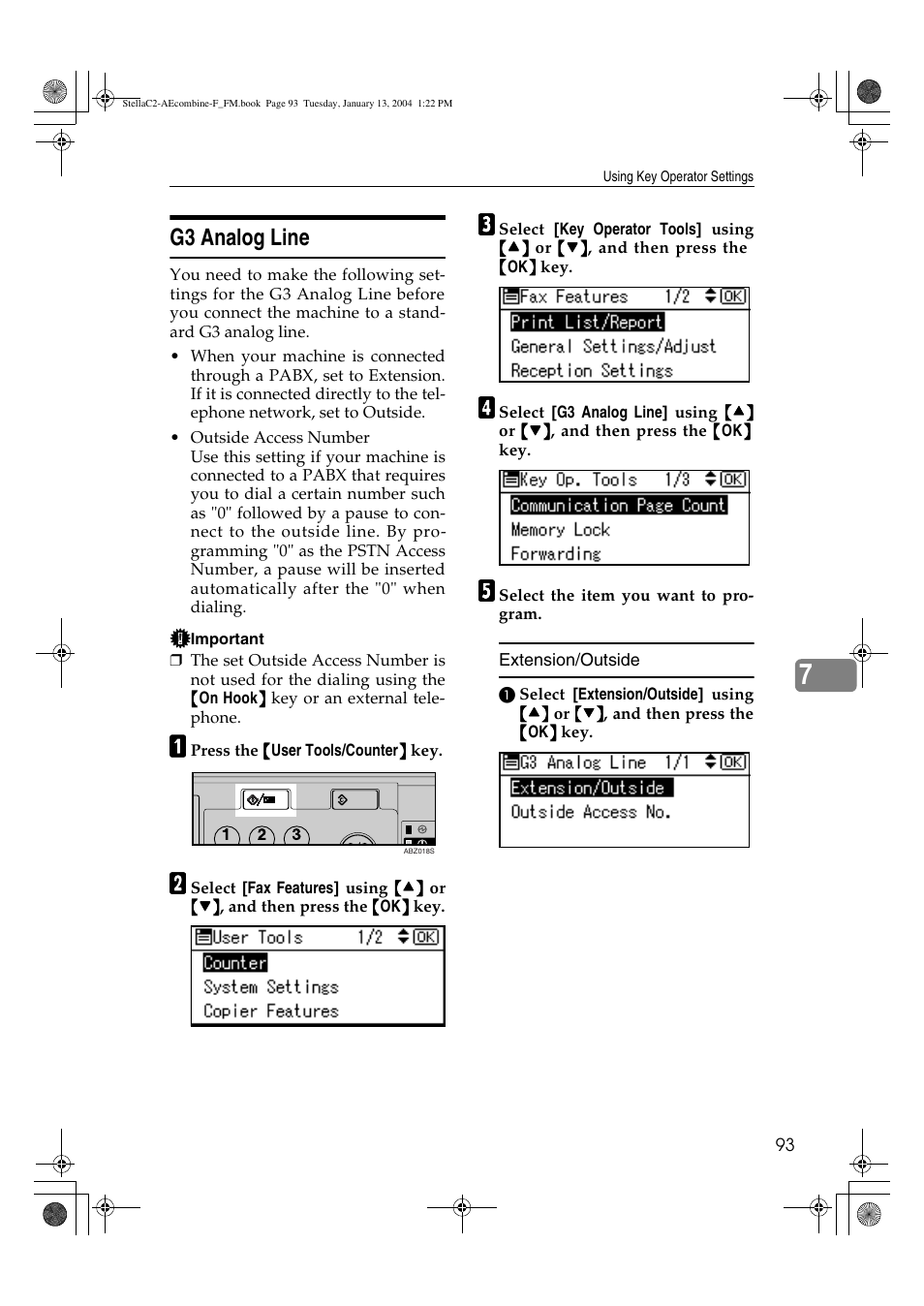 G3 analog line | Dixon Aficio 1515 User Manual | Page 547 / 1171