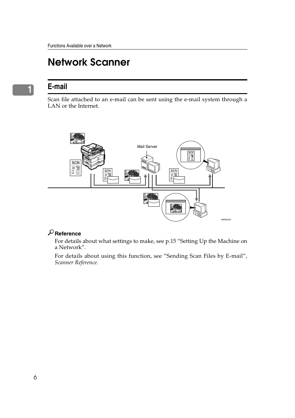 Network scanner, E-mail, 1network scanner | Dixon Aficio 1515 User Manual | Page 576 / 1171