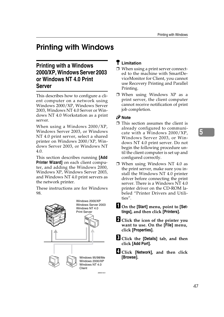 Printing with windows, 5printing with windows | Dixon Aficio 1515 User Manual | Page 617 / 1171