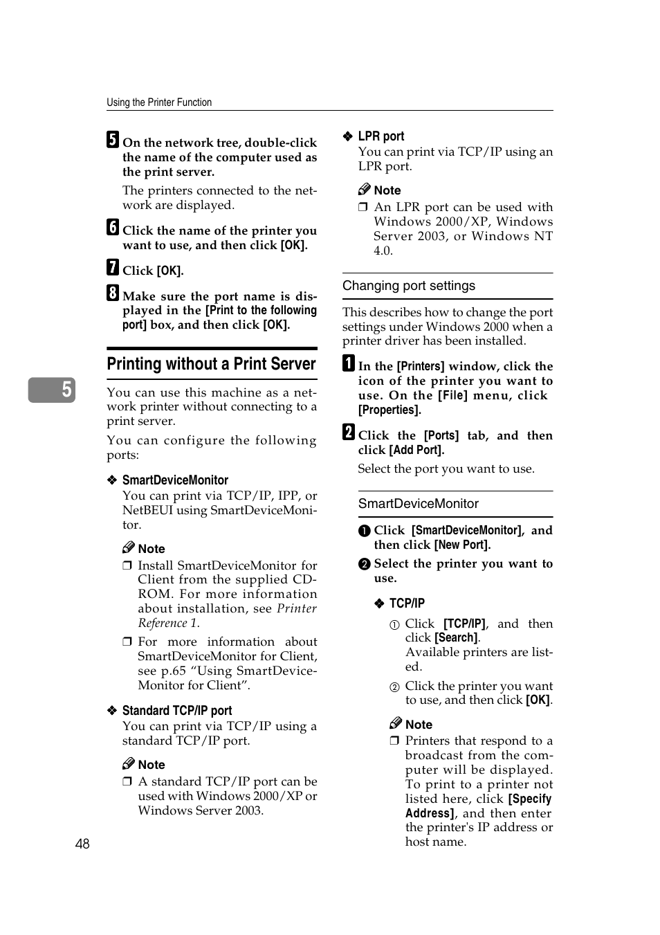 Printing without a print server | Dixon Aficio 1515 User Manual | Page 618 / 1171