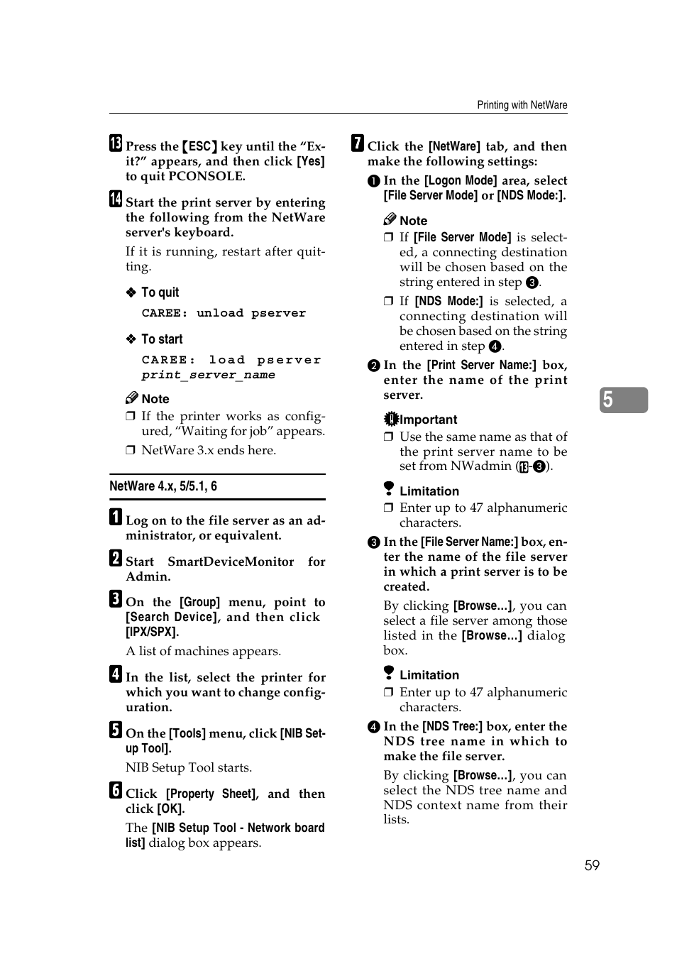 Netware 4.x, 5/5.1, 6 | Dixon Aficio 1515 User Manual | Page 629 / 1171