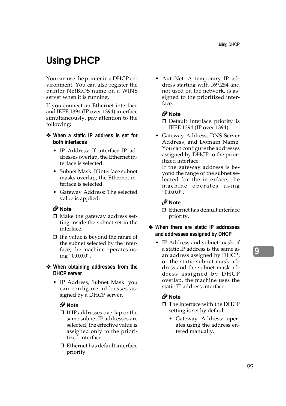 Using dhcp, 9using dhcp | Dixon Aficio 1515 User Manual | Page 669 / 1171