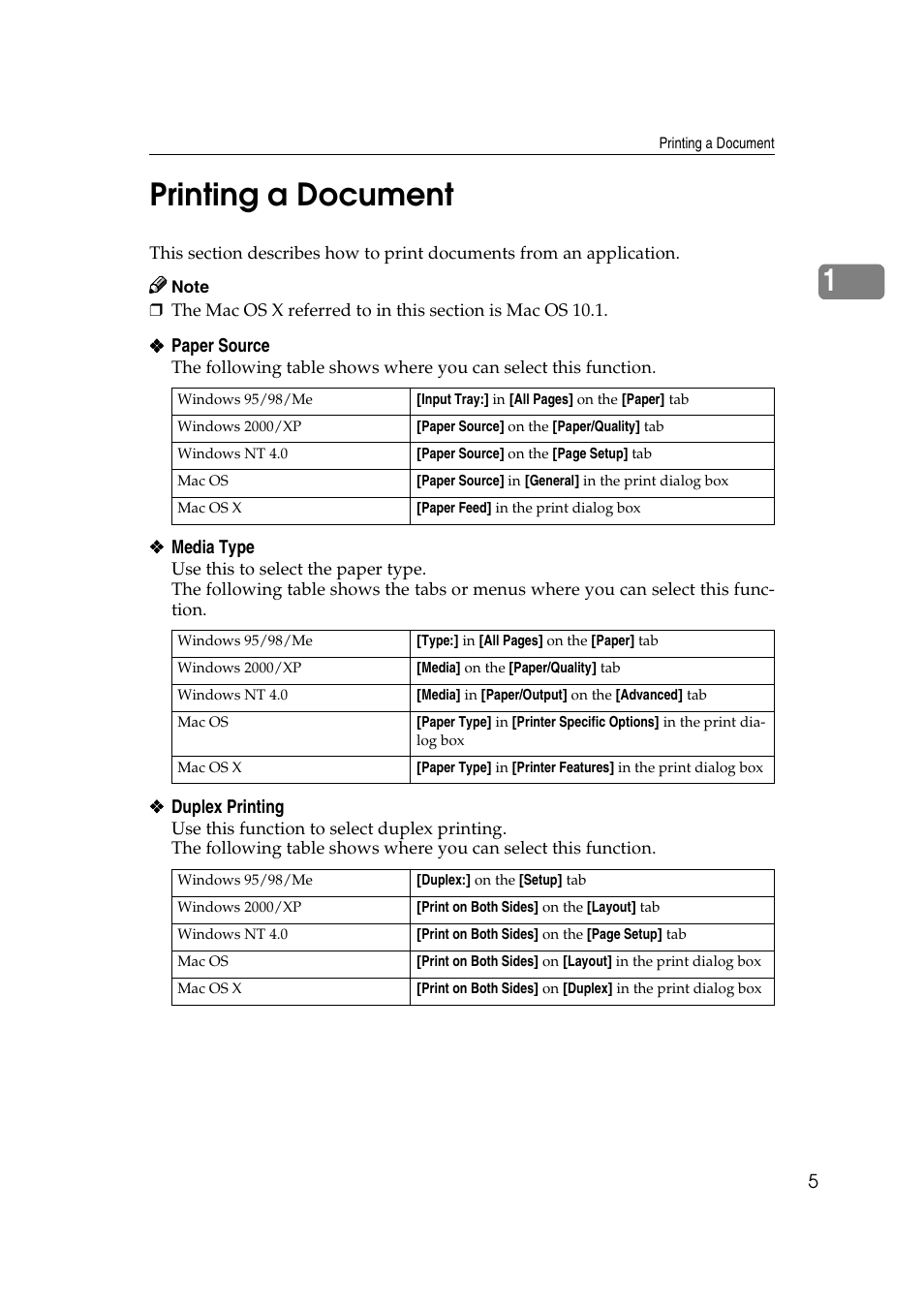 Printing a document, 1printing a document | Dixon Aficio 1515 User Manual | Page 709 / 1171