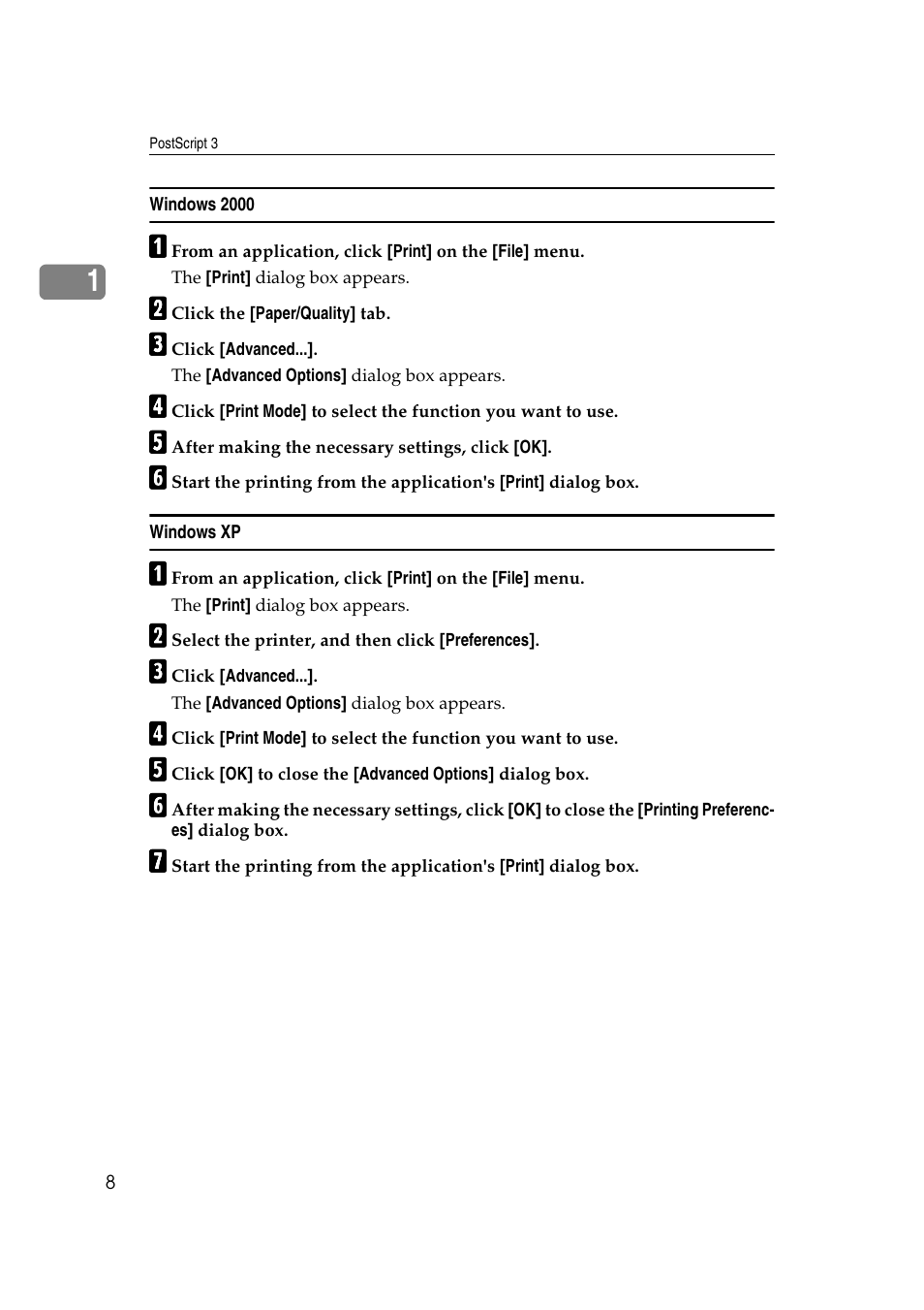 Windows 2000, Windows xp | Dixon Aficio 1515 User Manual | Page 712 / 1171