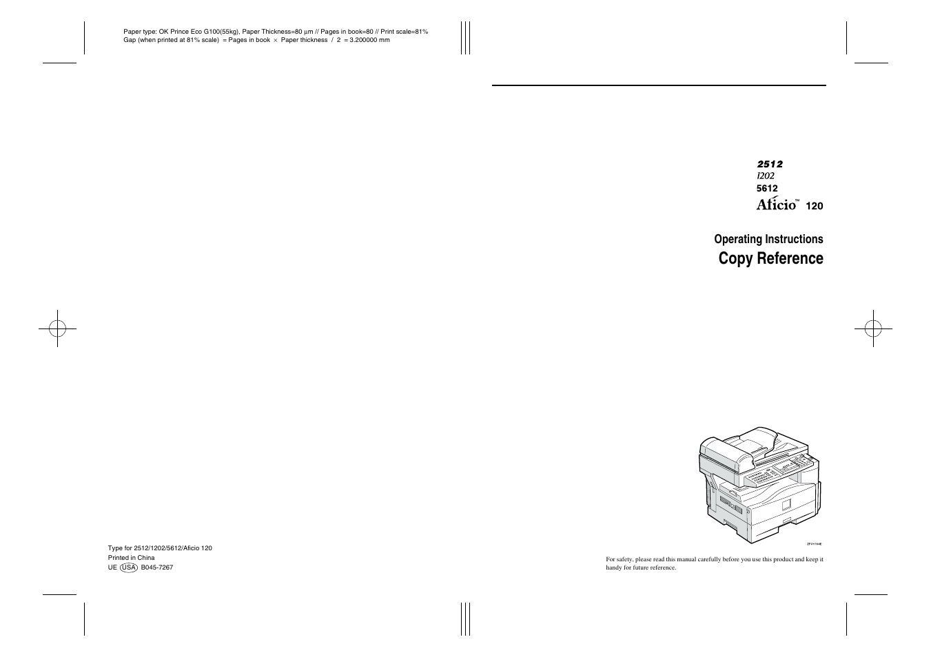 B044/b045/b046 operating instruction manuals, B045 operating instructions copy reference, Copy reference | Operating instructions | Dixon Aficio 1515 User Manual | Page 727 / 1171