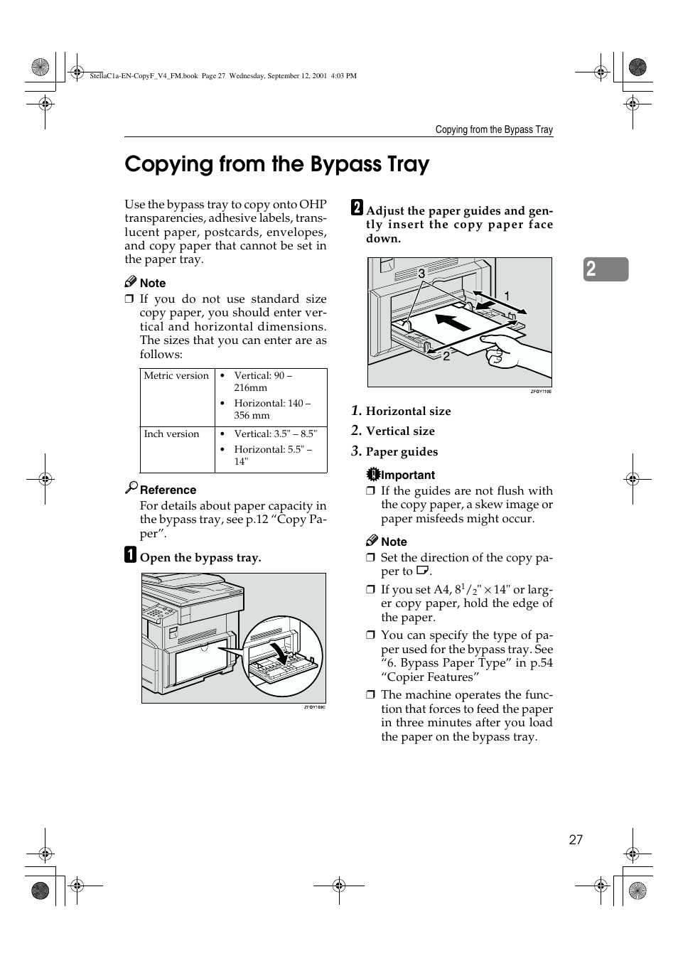 Copying from the bypass tray, 2copying from the bypass tray | Dixon Aficio 1515 User Manual | Page 763 / 1171