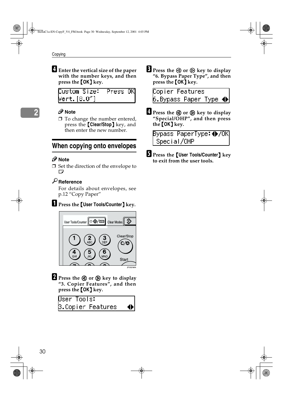 When copying onto envelopes | Dixon Aficio 1515 User Manual | Page 766 / 1171