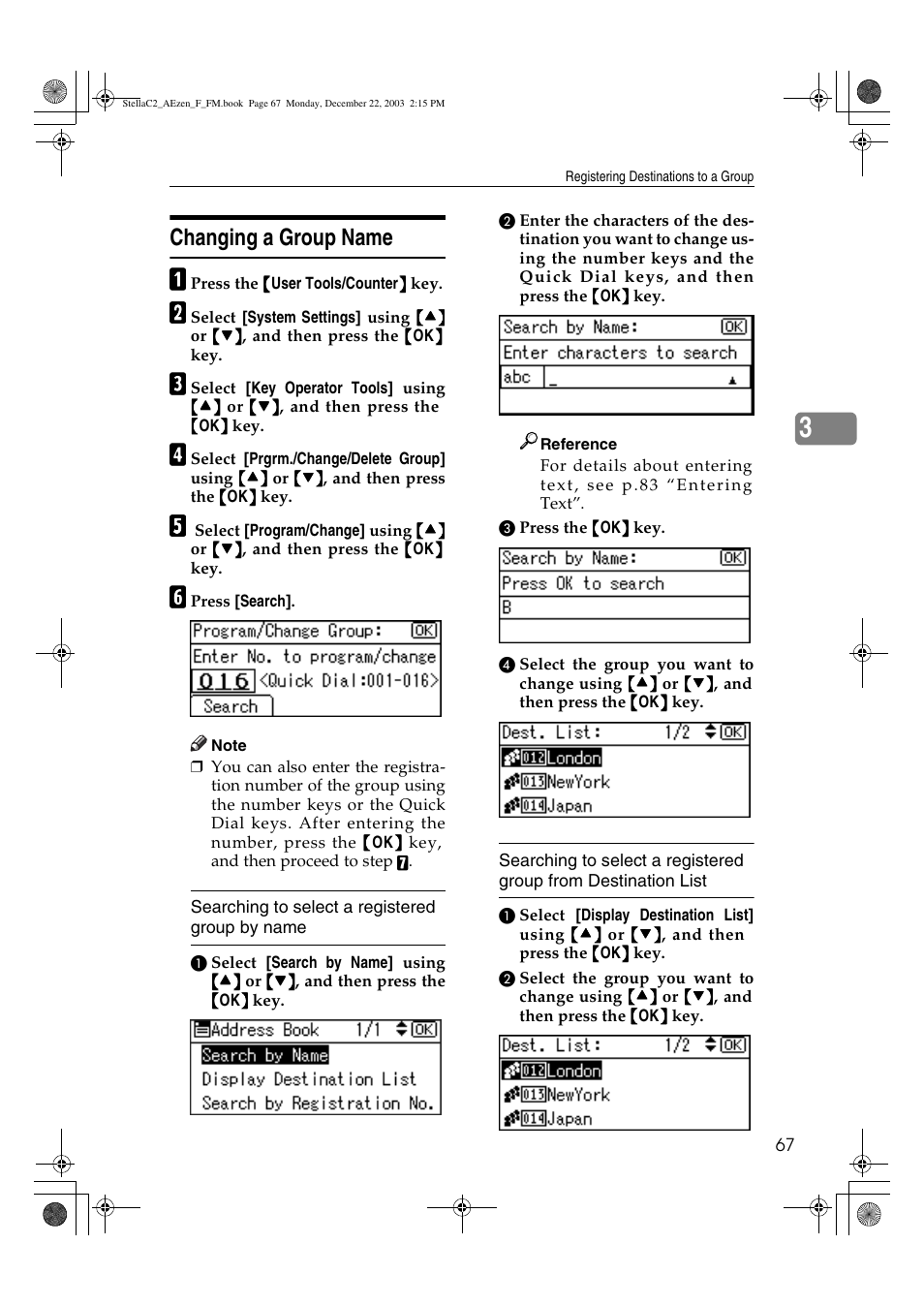 Changing a group name | Dixon Aficio 1515 User Manual | Page 77 / 1171