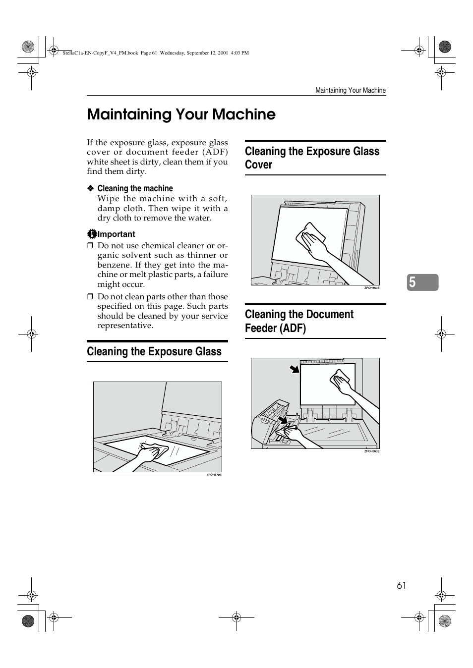 Maintaining your machine, 5maintaining your machine | Dixon Aficio 1515 User Manual | Page 797 / 1171