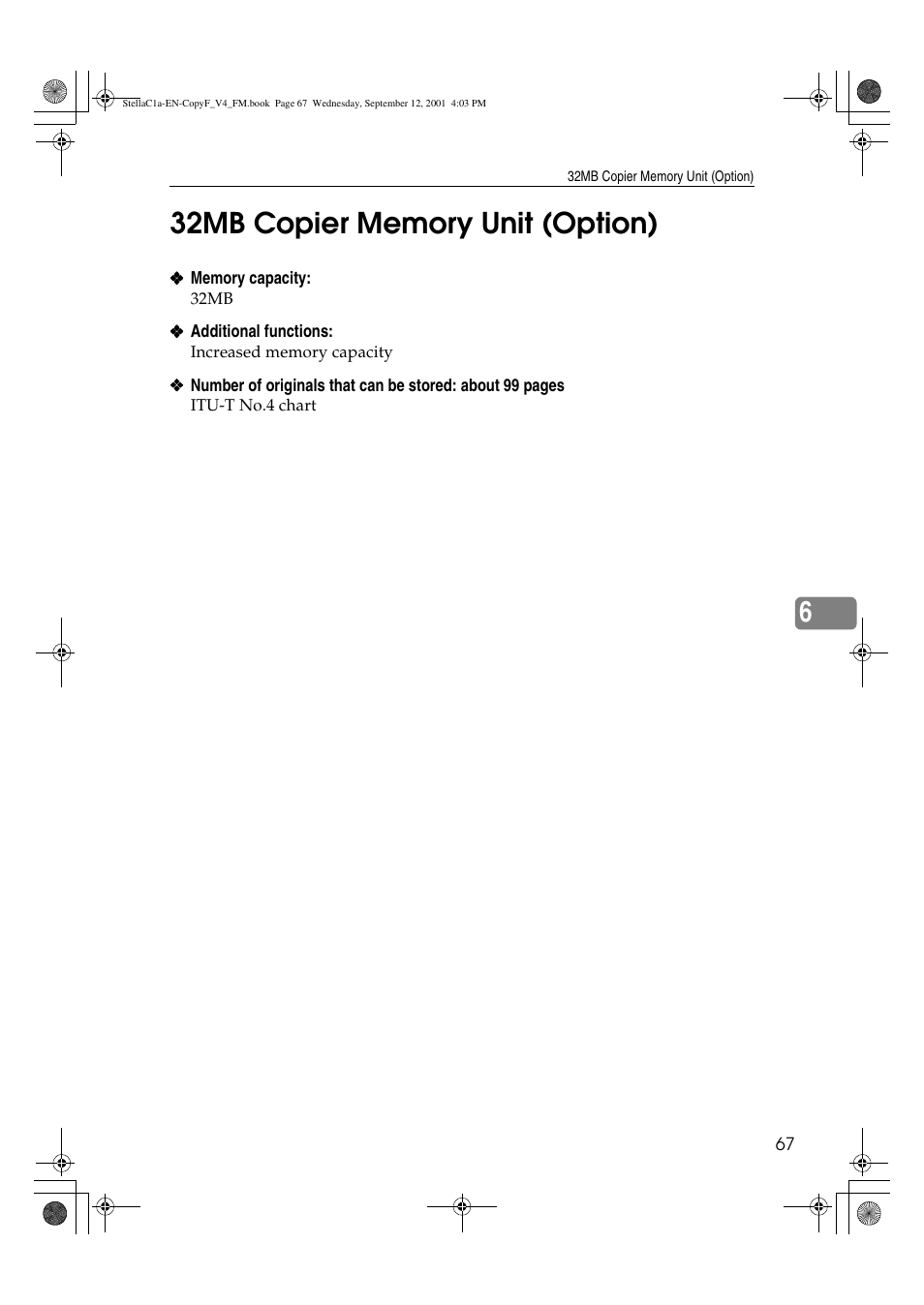 Mb copier memory unit (option) | Dixon Aficio 1515 User Manual | Page 803 / 1171