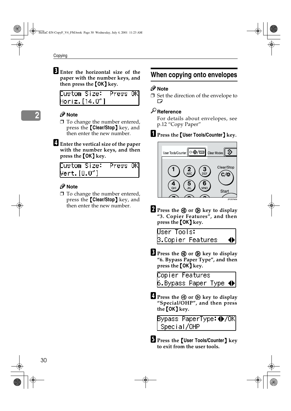 When copying onto envelopes | Dixon Aficio 1515 User Manual | Page 872 / 1171