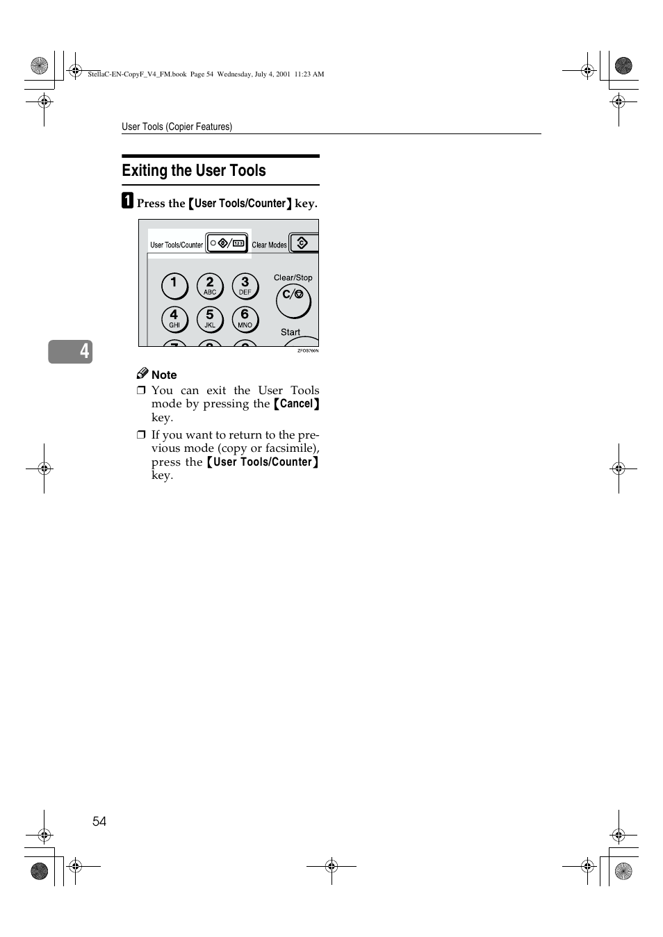 Exiting the user tools | Dixon Aficio 1515 User Manual | Page 896 / 1171