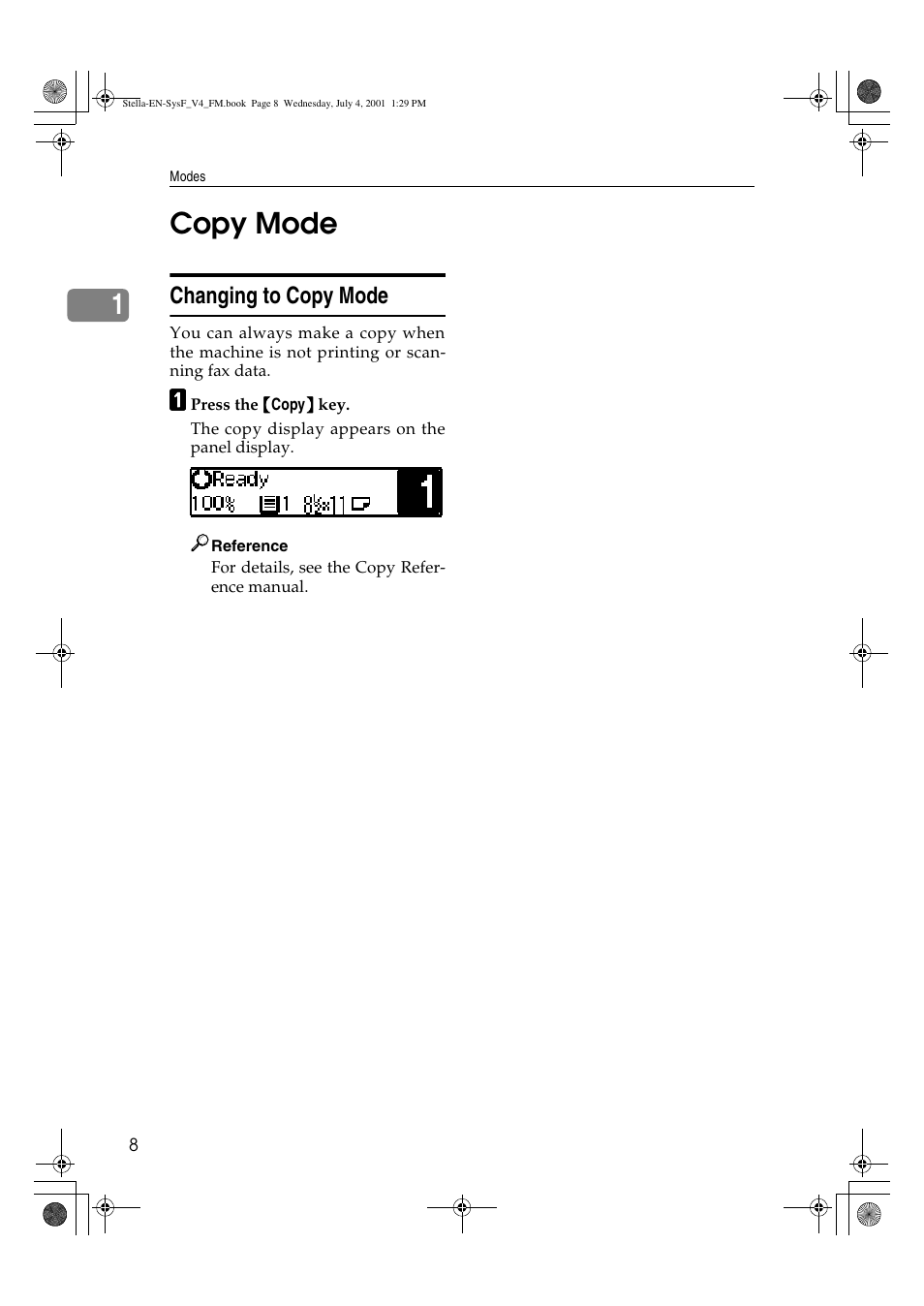 Copy mode, 1copy mode | Dixon Aficio 1515 User Manual | Page 930 / 1171