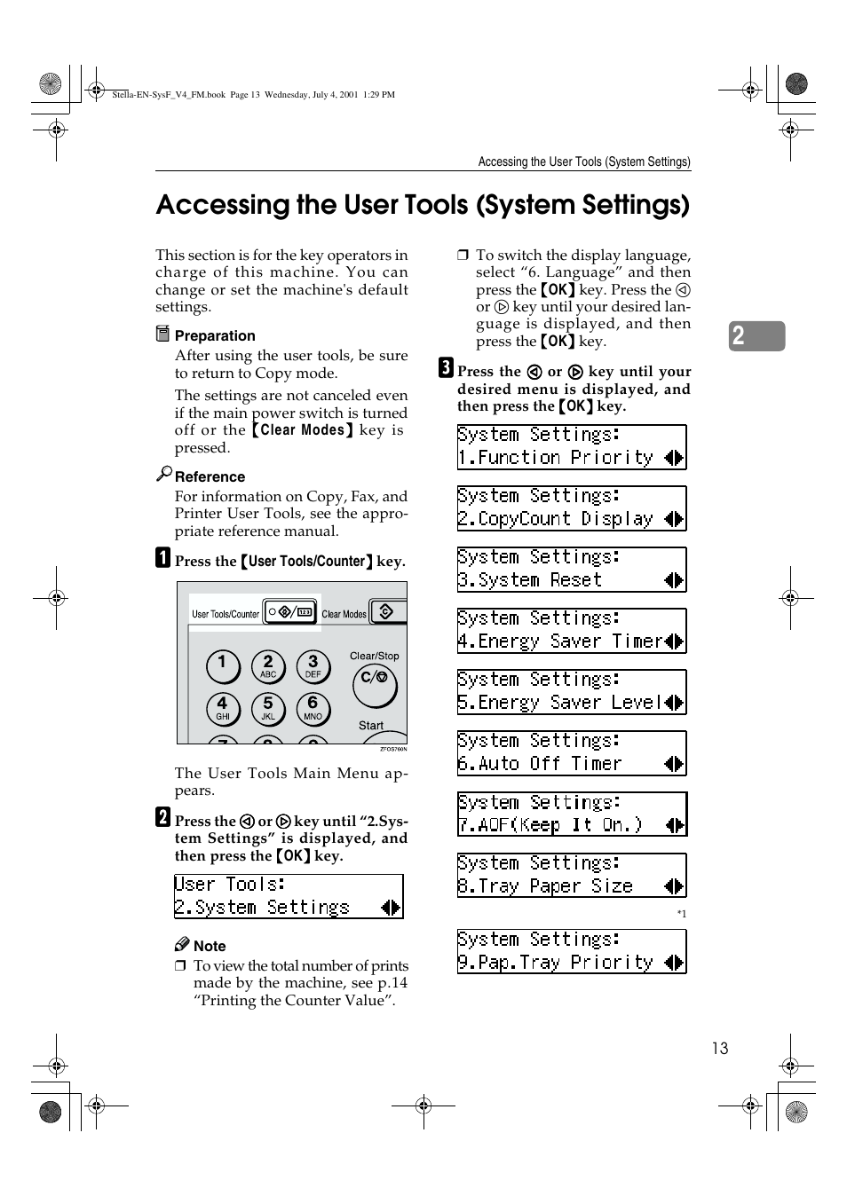 Accessing the user tools (system settings), 2accessing the user tools (system settings) | Dixon Aficio 1515 User Manual | Page 935 / 1171