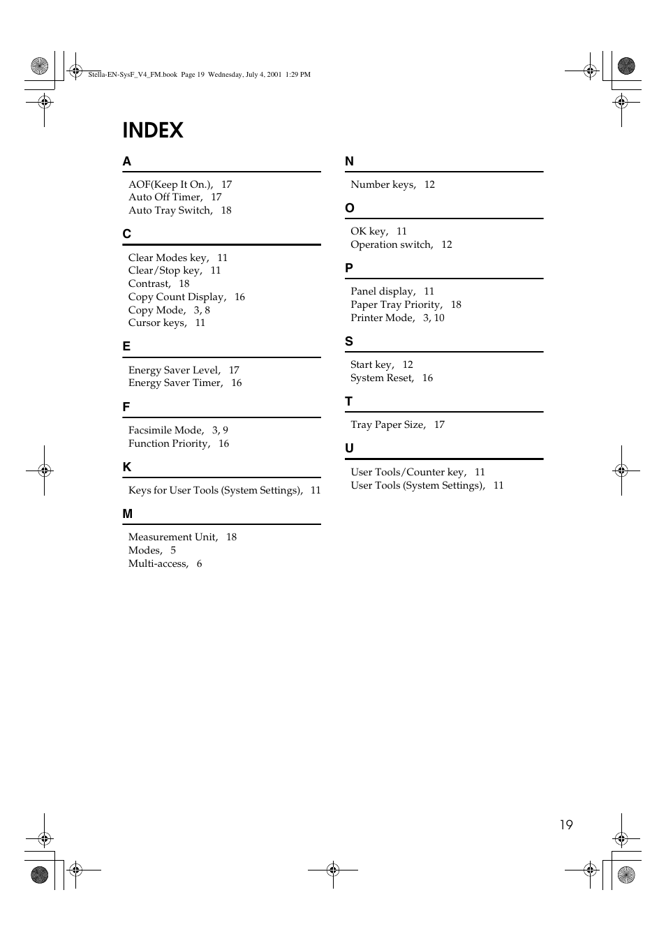 Index | Dixon Aficio 1515 User Manual | Page 941 / 1171