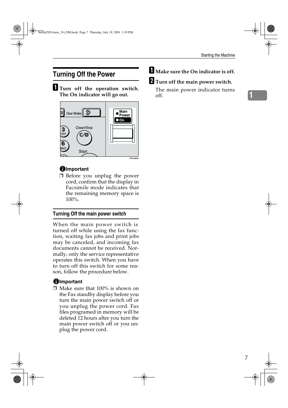 Turning off the power | Dixon Aficio 1515 User Manual | Page 958 / 1171