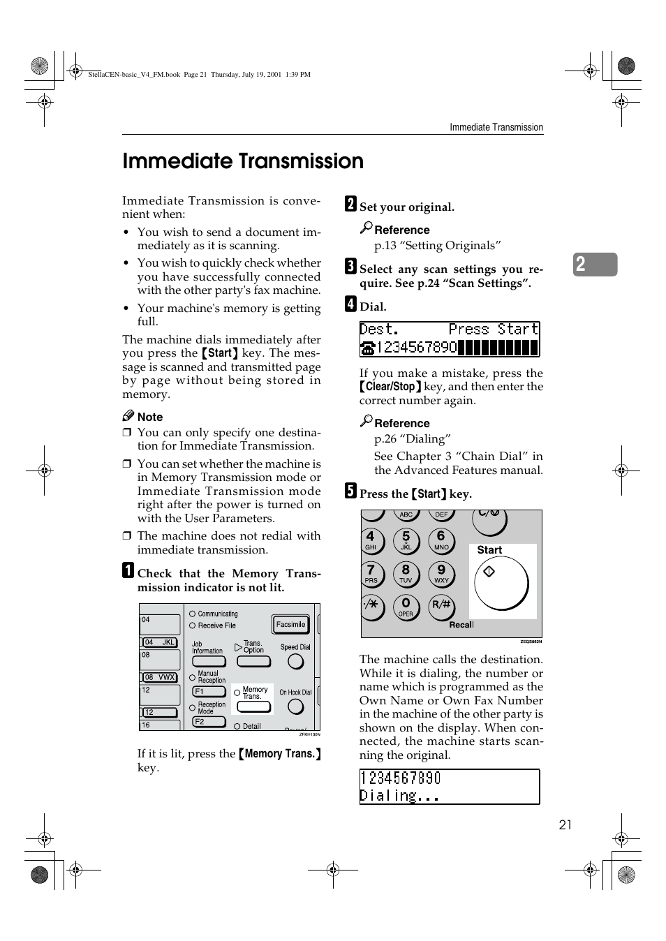Immediate transmission, 2immediate transmission | Dixon Aficio 1515 User Manual | Page 972 / 1171