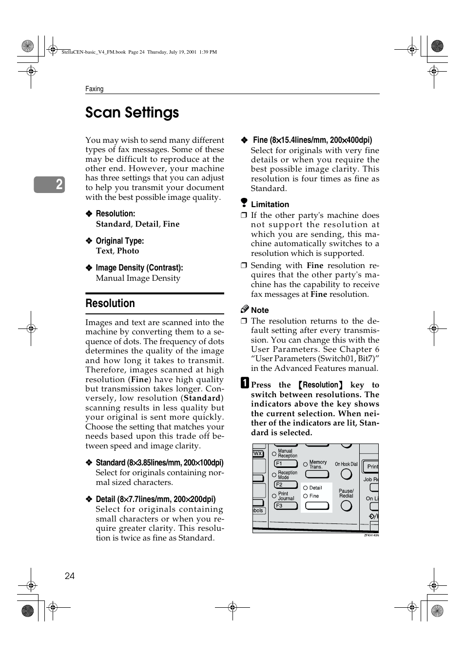 Scan settings, 2scan settings, Resolution | Dixon Aficio 1515 User Manual | Page 975 / 1171