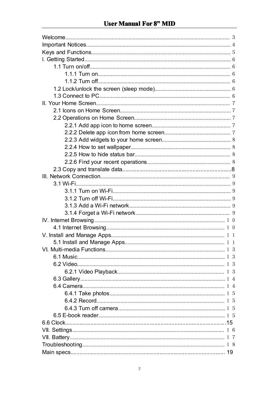 Curtis LT8029 User Manual | Page 2 / 19