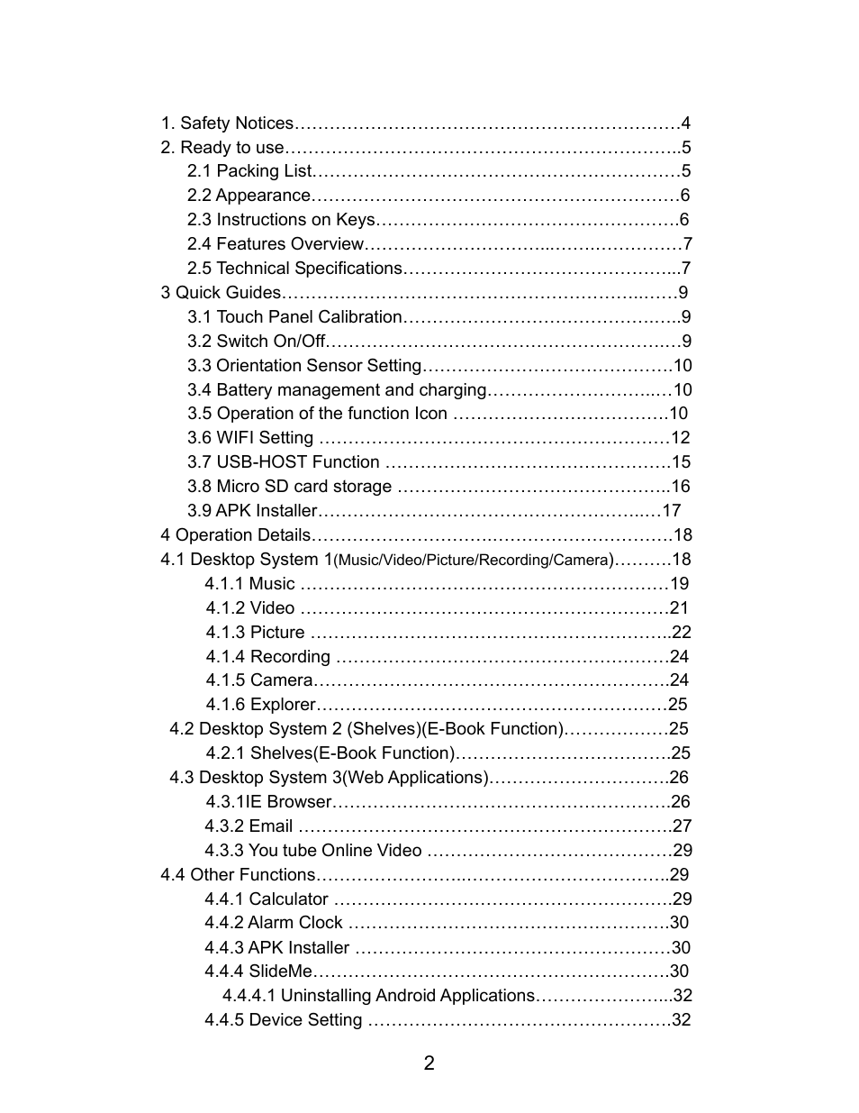 Curtis LT5000 User Manual | Page 2 / 45