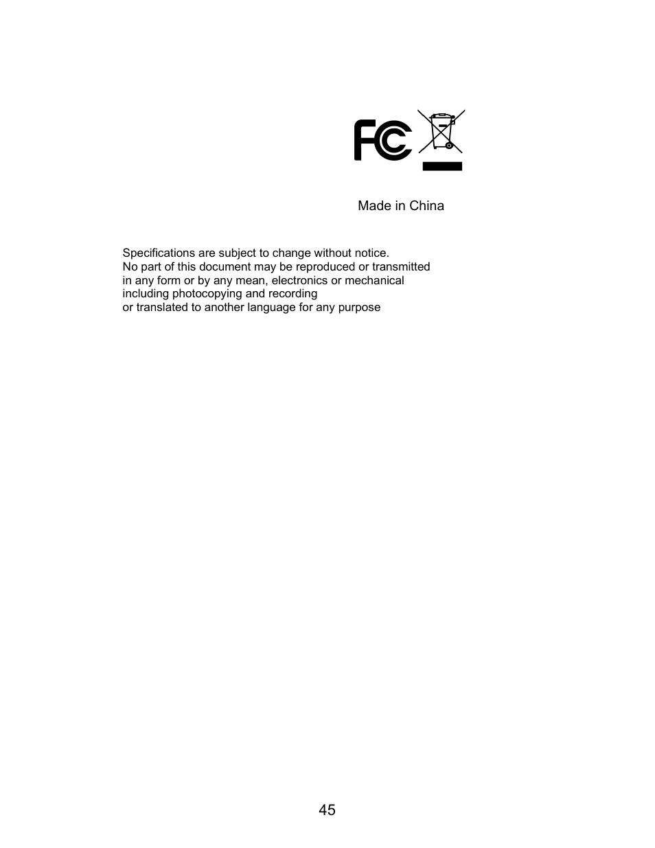 Curtis LT5000 User Manual | Page 45 / 45