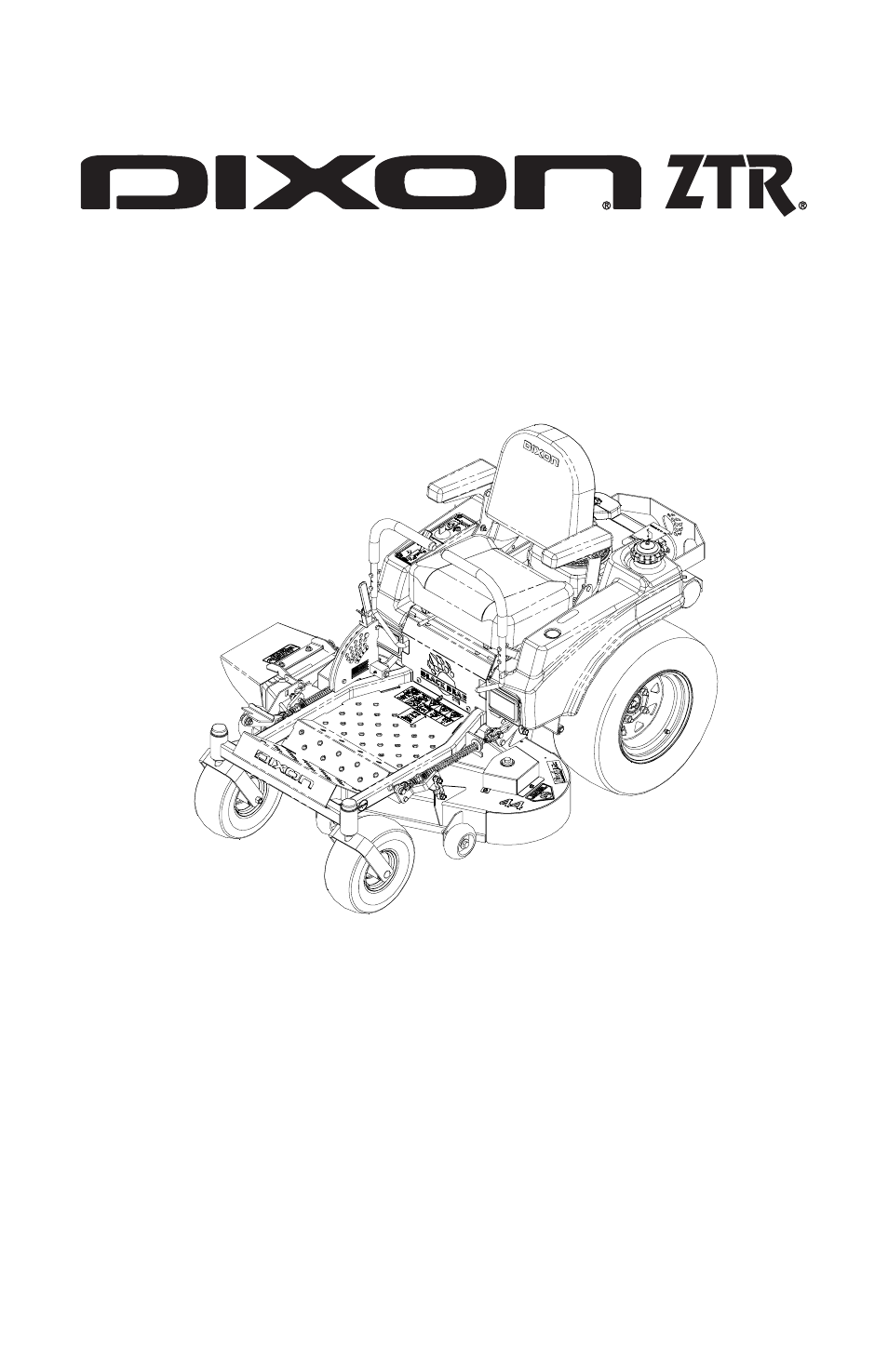 Dixon Black Bear ZTR 34 User Manual | 52 pages