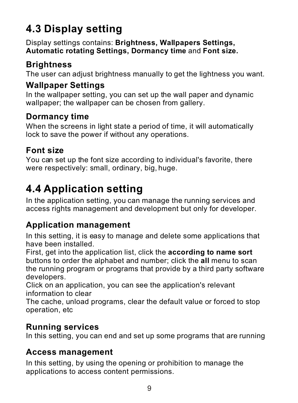 Ò³ãæ 13, 3 display setting, 4 application setting | Curtis LT7033D User Manual | Page 13 / 16