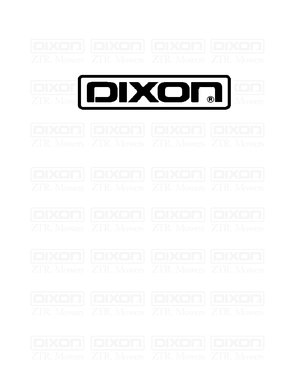 Dixon 13087-0400 User Manual | 36 pages