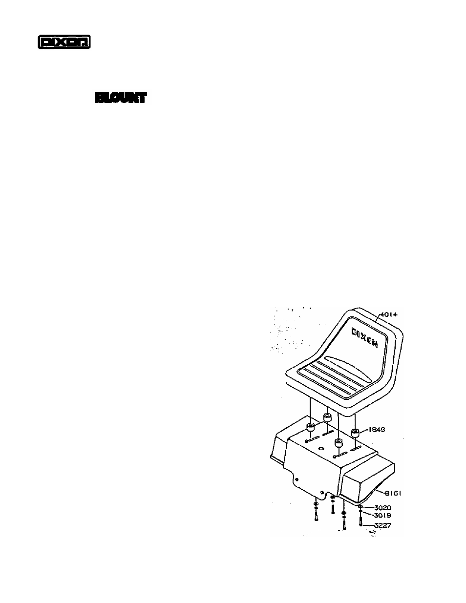 Dixon 3361 User Manual | 8 pages