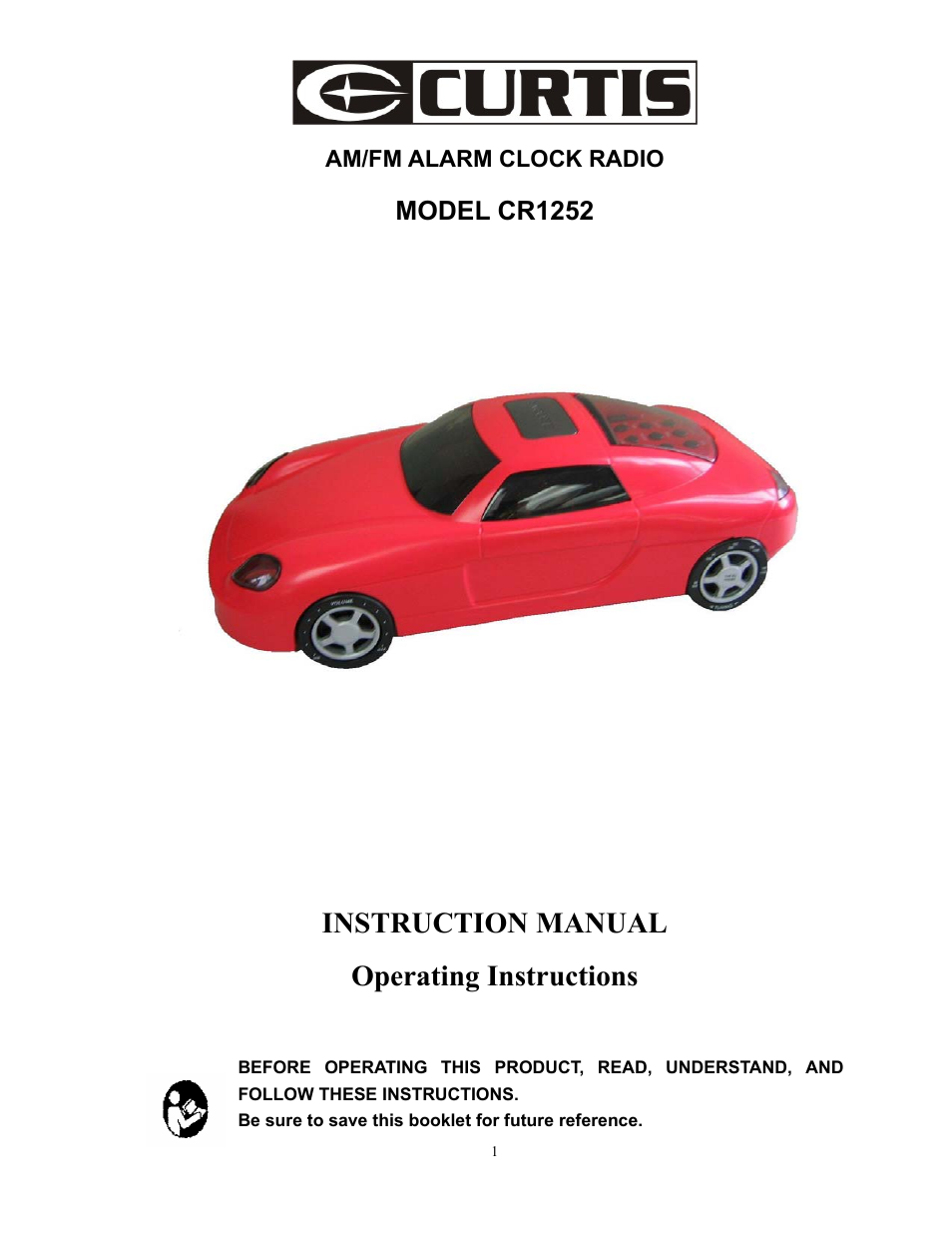 Curtis CR1252 User Manual | 8 pages