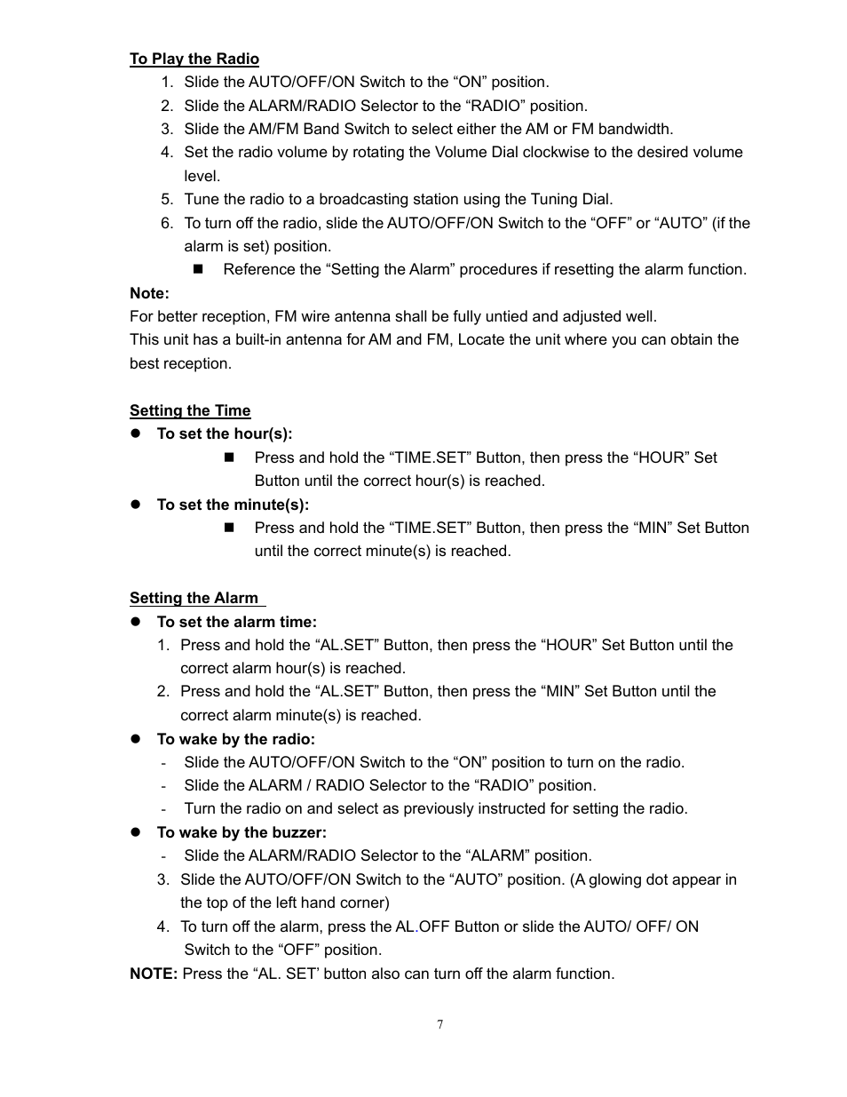 Curtis CR1252 User Manual | Page 7 / 8
